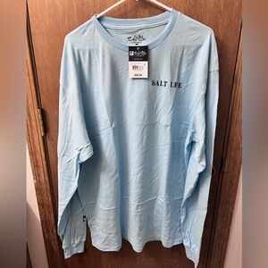NWT Salt Life Men's Sky Blue Long Sleeve Tee XL